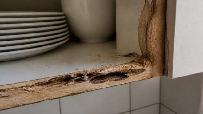 7 Signs of Carpenter Ant Damage in Kitchen Cabinets